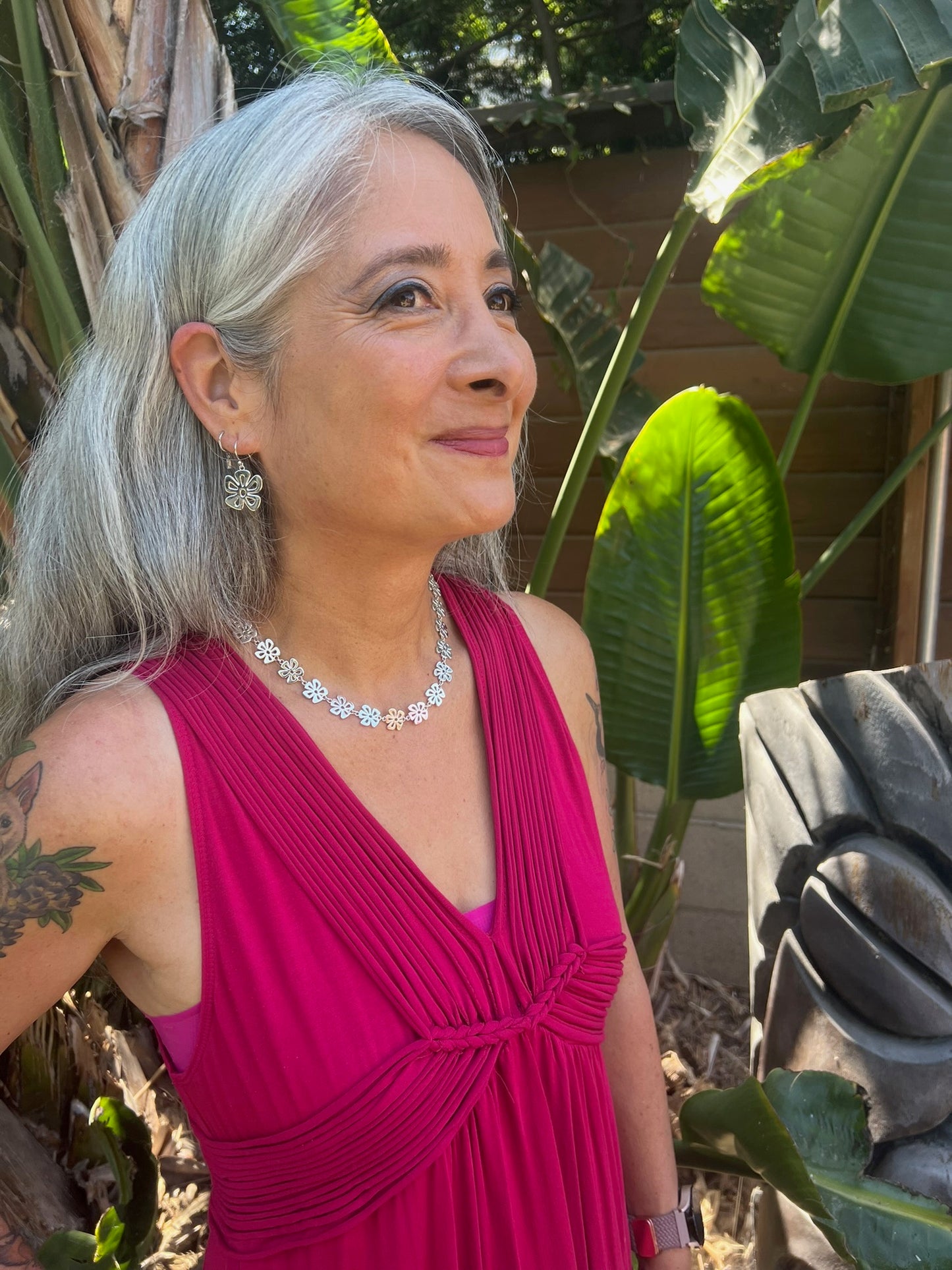 Medium Tiki Flower Earring