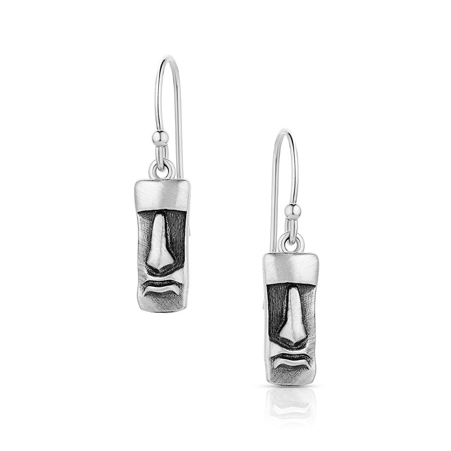 Small Moai Earrings in Sterling Silver