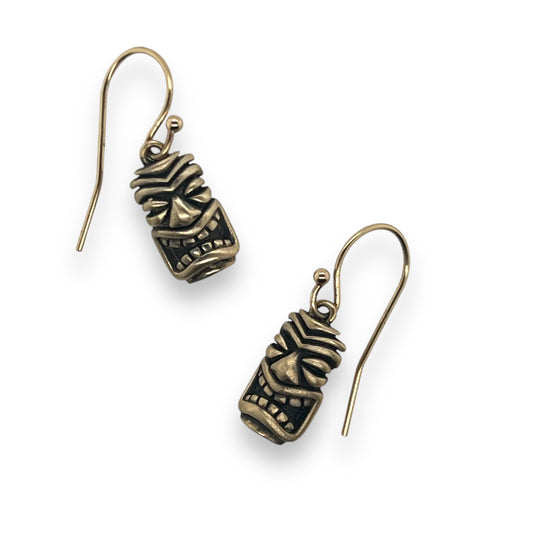 Mini Tiki Earrings in 14K Gold