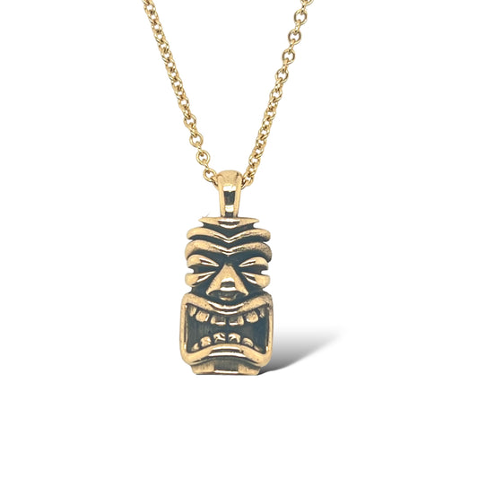 Small Tiki Head in 14K Gold