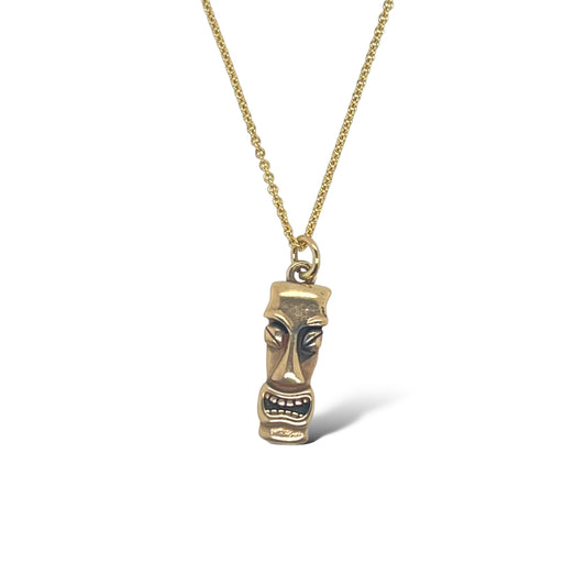 Mini Tiki Pendant in 14k Gold