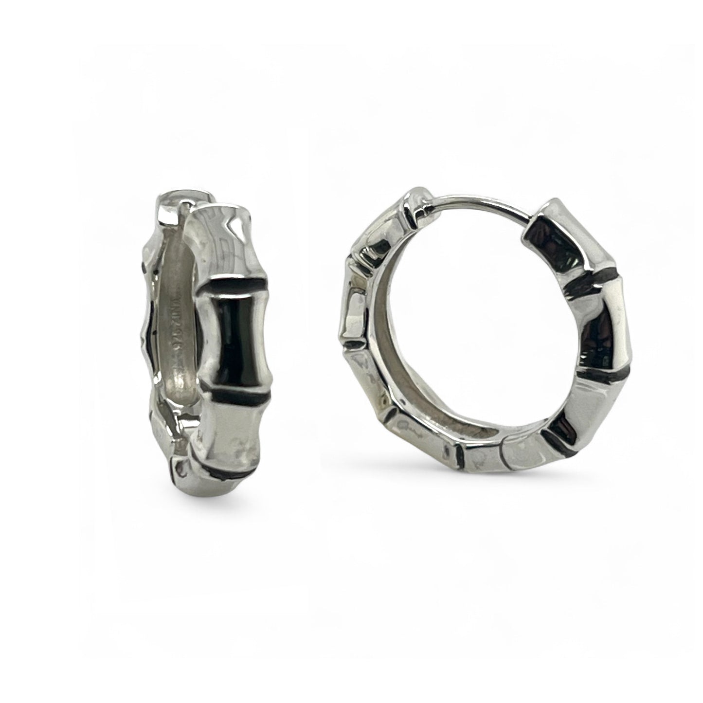 Bamboo Snap Hoop Earrings