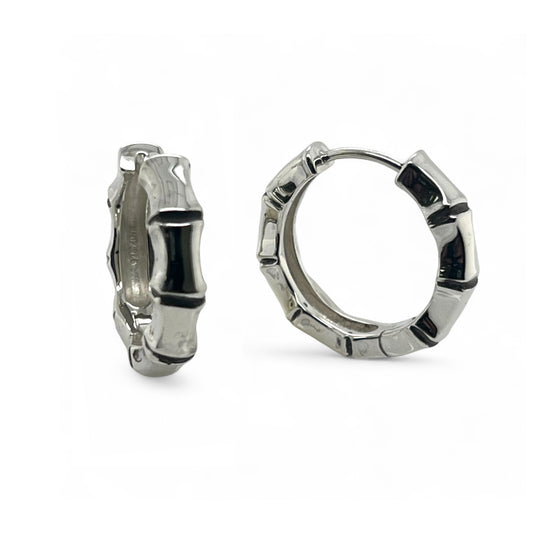 Bamboo Snap Hoop Earrings