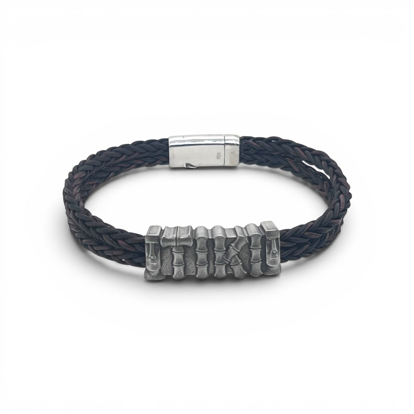 Double 'TIKI' Bracelet on Leather